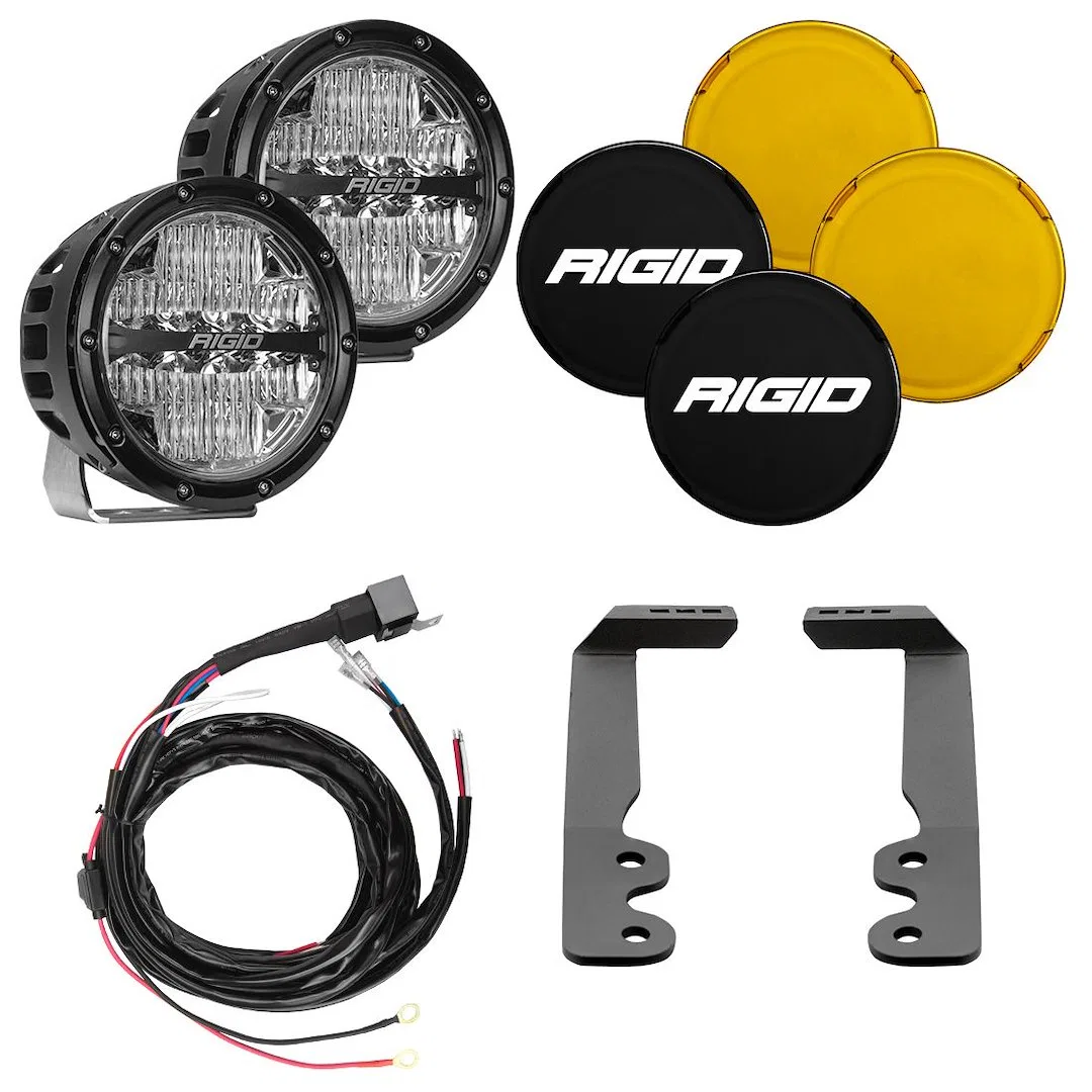 46806 – RIGID IND Driving/ Fog Light, LED Bulb 12 Clear LED With Amber Backlighting 6 Inch Round 72 Watt 4.85 Amp Dra...